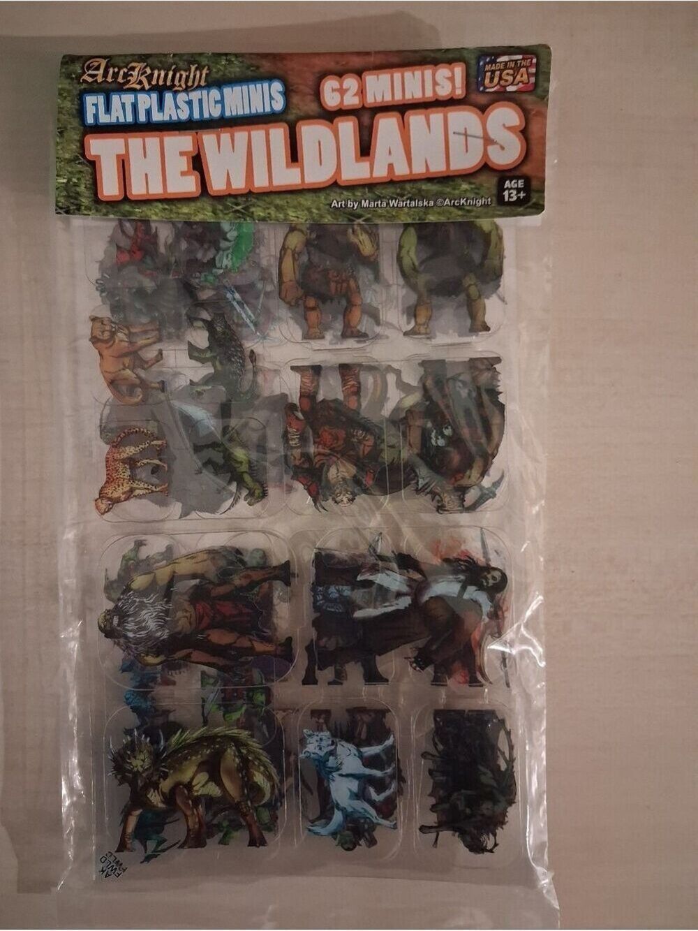Arcknight Flat Plastic Miniatures: Wildlands; 62 Unique Wilderness-Themed Minis